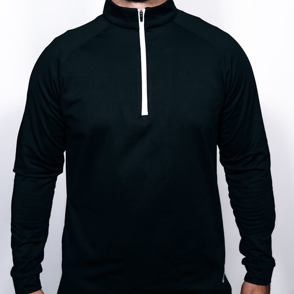 "Grip it & Zip it" Black 1/4 Zip Long Sleeve