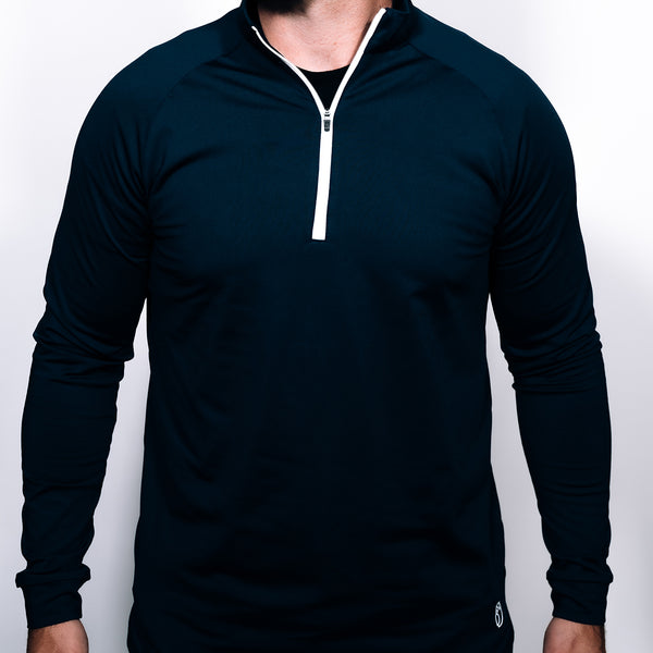 "Grip it & Zip it" Navy 1/4 Zip Long Sleeve